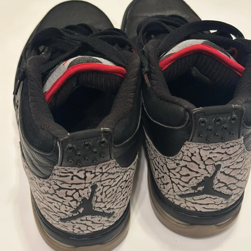 Jordan Black and Gray‎ Sneakers with Red Accents